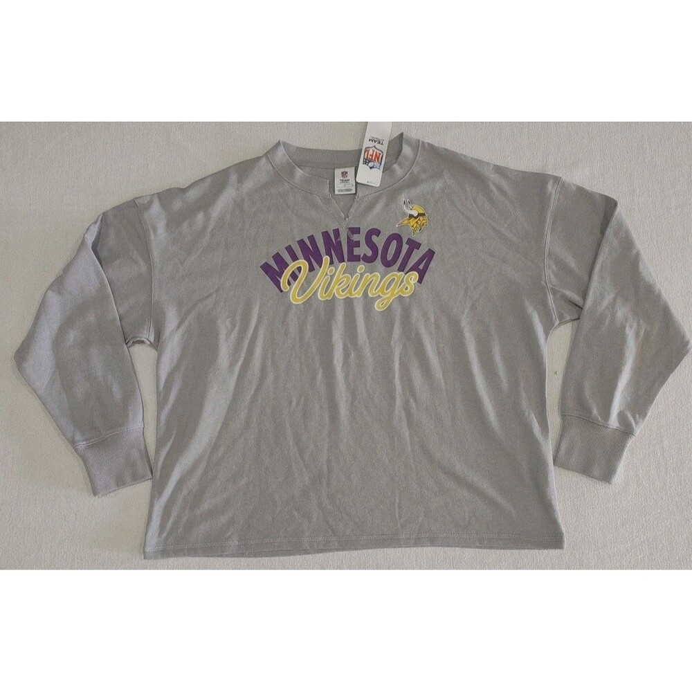 Minnesota Vikings NFL Team Apparel Women's Lightweight Sweatshirt Size Large NEW